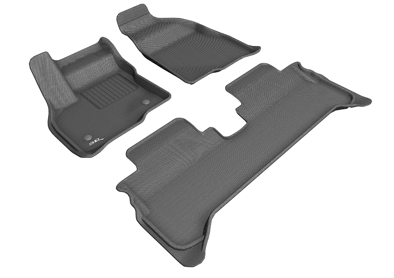 3D MAXpider - All-Weather Floor Mats for Chevrolet Bolt EV 2017-2022 Custom Fit Car Floor Liners, Kagu Series (1st & 2nd Row, Gray)