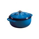 Lodge - 4.5 Quart Blue Enameled Cast Iron Dutch Oven