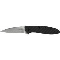 Kershaw - Leek - Carbon Fiber/Stonewash SpeedSafe Assisted Opening Pocket Knife