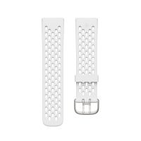 Fitbit - Charge 5 & 6 Sport Accessory Band, Frost White, Large