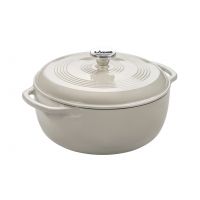 Lodge - 6 Quart Oyster Enameled Cast Iron Dutch Oven