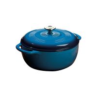 Lodge - 6 Quart Blue Enameled Cast Iron Dutch Oven